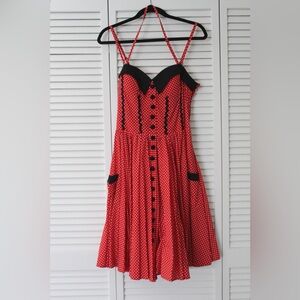 Hell Bunny Polkadot Vixen Pinup Dress